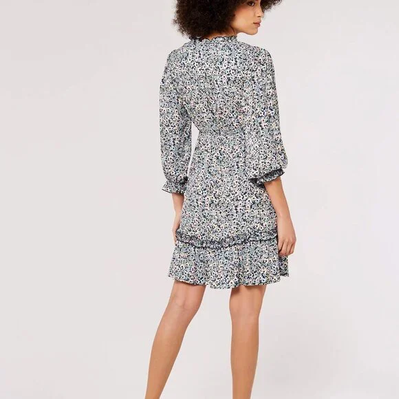 3/4 Sleeve Floral dress - Picture 5 of 12